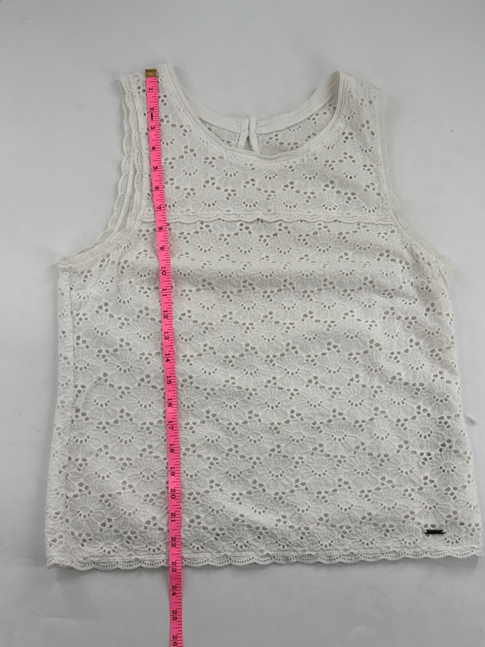 Abercrombie & Fitch White Eyelet Lace Sleeveless Top - Picture 5 of 7
